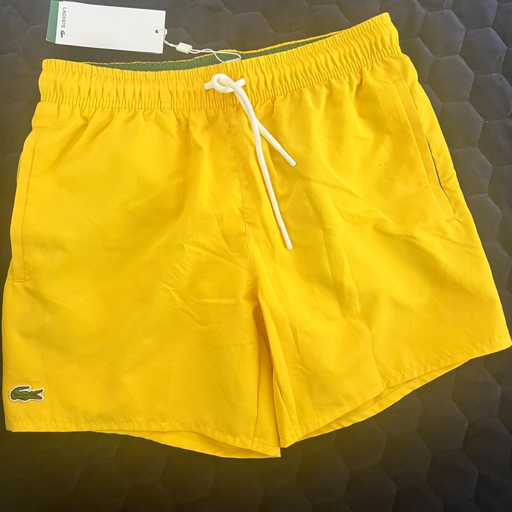 NWT Lacoste quick dry swim trunks